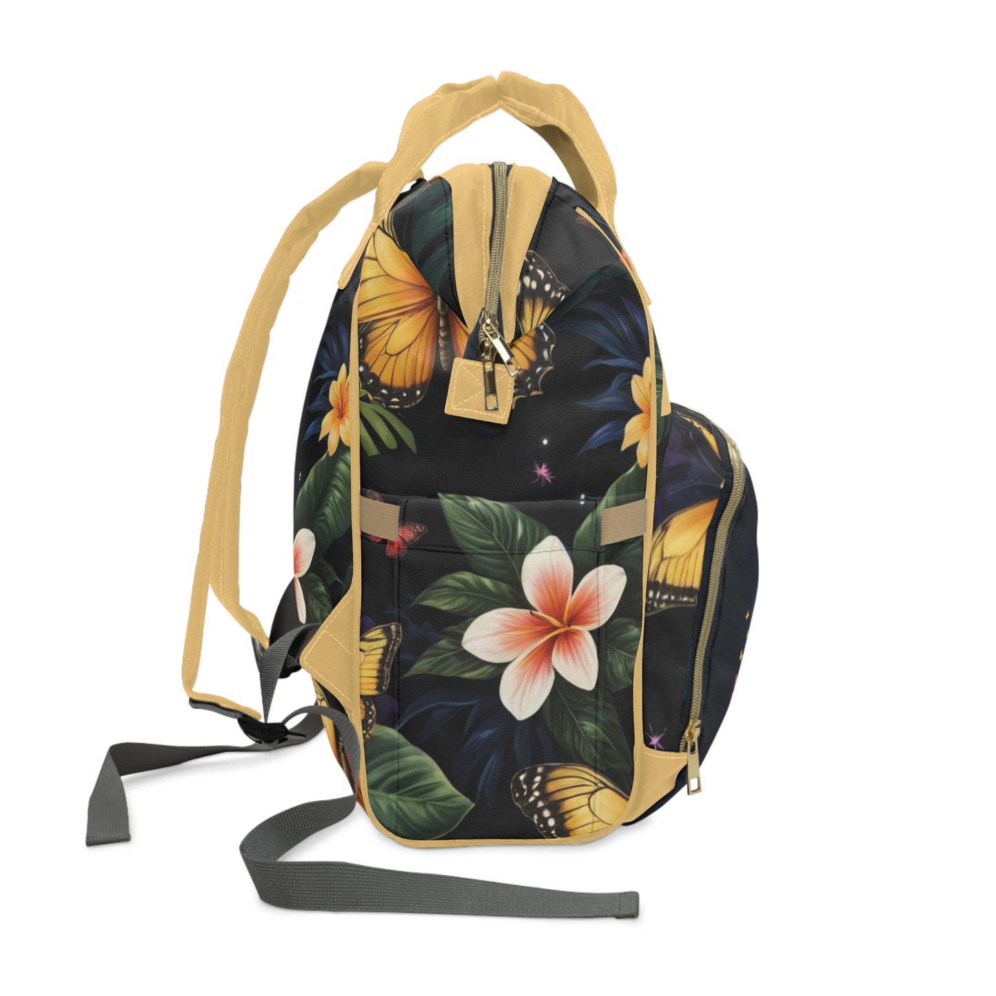 Girls Diaper Bag Personalized Surinamese | Baby Girl Backpack with Moon & Butterfly Quote | Unique Cultural Baby Shower Gift