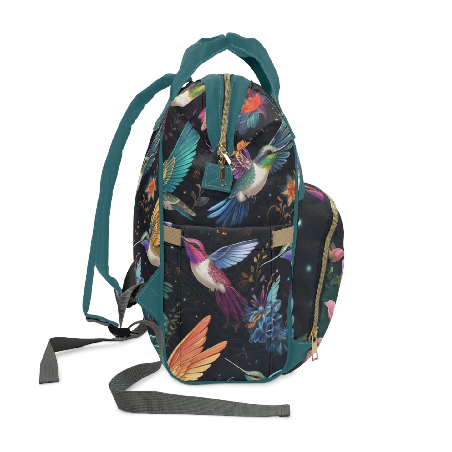 Girls Surinamese Backpack | Personalized Baby Girl Bag with Hummingbird & Floral Quote | Unique Cultural Baby Shower Gift