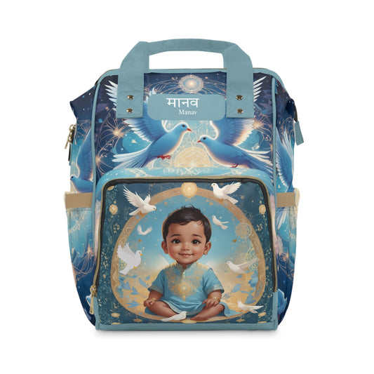 Manav India Baby Bag – Personalized Peace & Dove Design