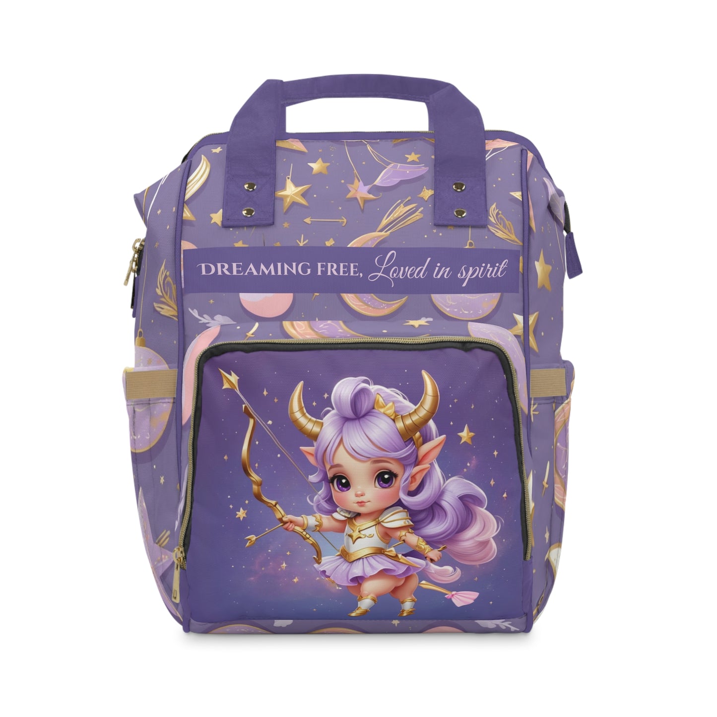 Girls Zodiac Backpack Sagittarius | Personalized Baby Girl Bag with Centaur & Zodiac Quote | Unique Astrology Baby Shower Gift