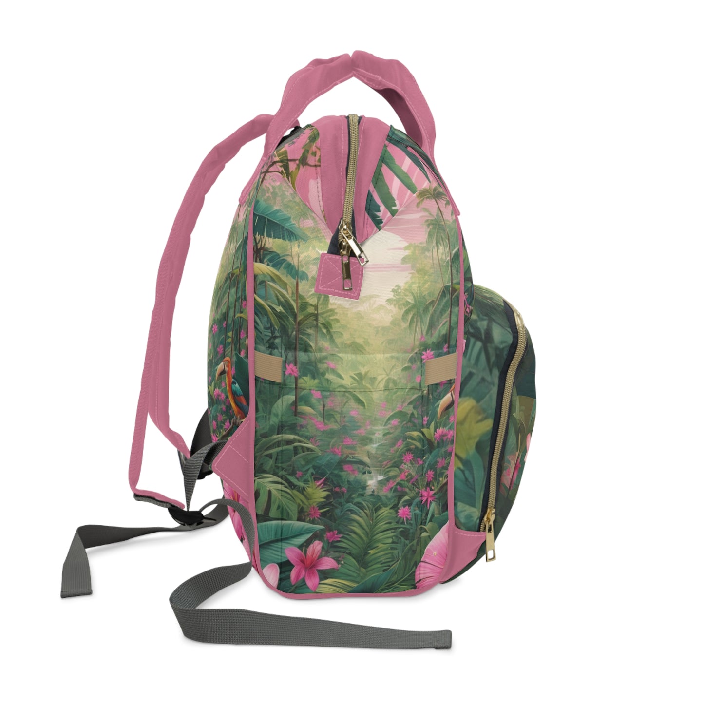 Girl Diaper Bag – Ghanaian Kente Monkey Princess Edition