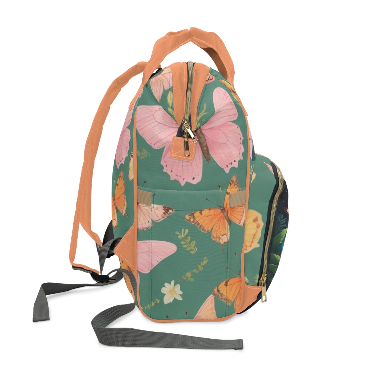 Girls Surinamese Backpack | Personalized Baby Girl Bag with Flower Crown & Butterfly Quote | Unique Cultural Baby Shower Gift