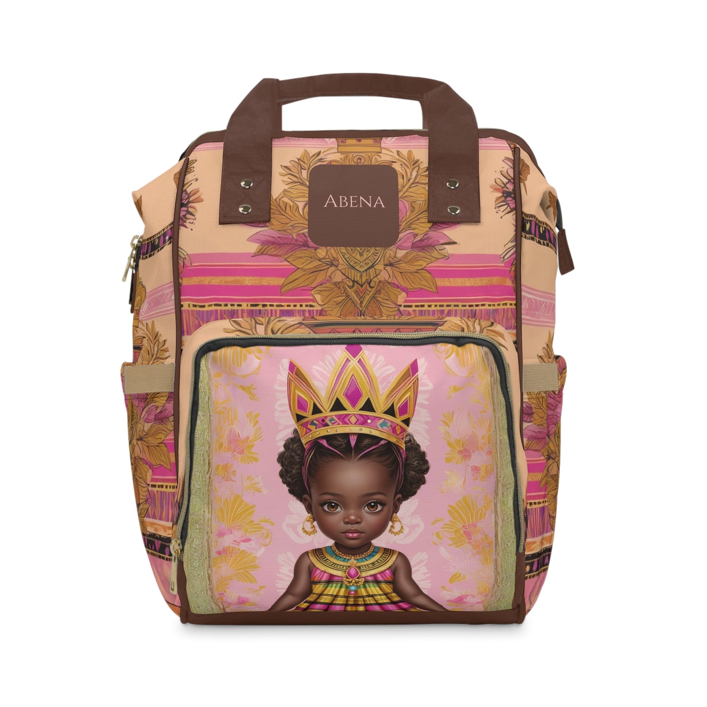 Girl Diaper Bag – Ghanaian Kente Princess