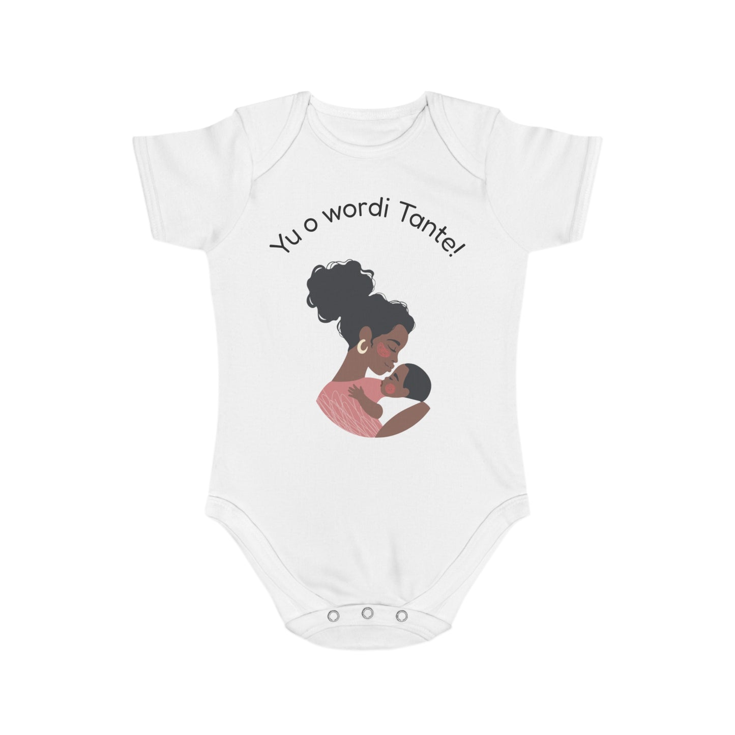 Baby Announcement Bodysuit Yu o wordi Tante