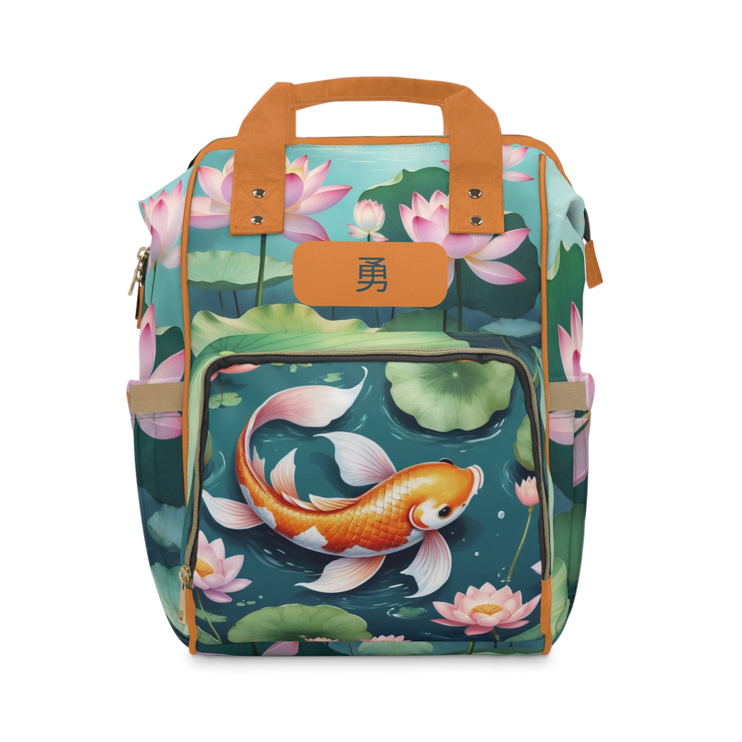 Boys Diaper Bag Personalized | Chinese Koi Fish Baby Bag