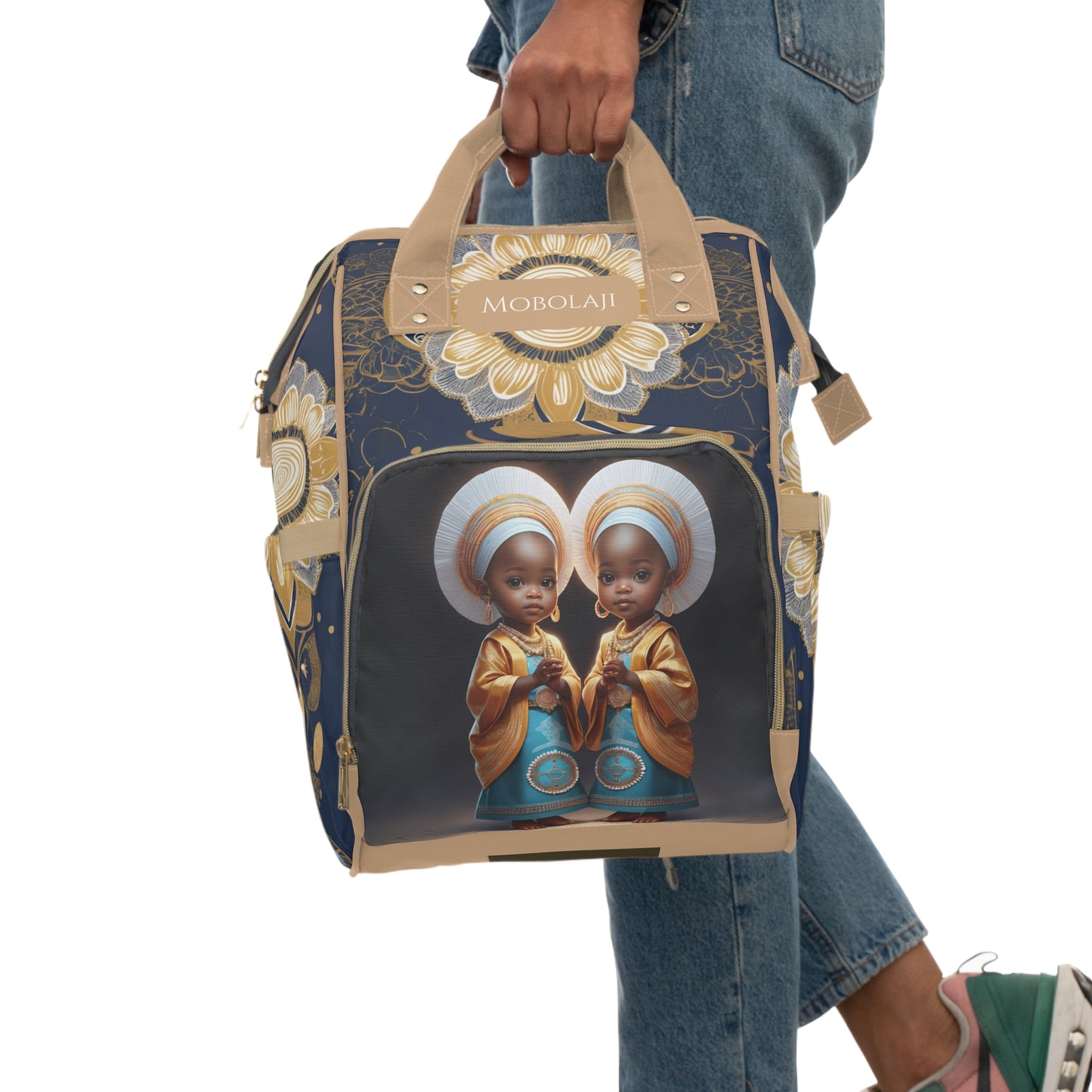 Girls African Diaper Bag – Yoruba Twins Princess Mobolaji
