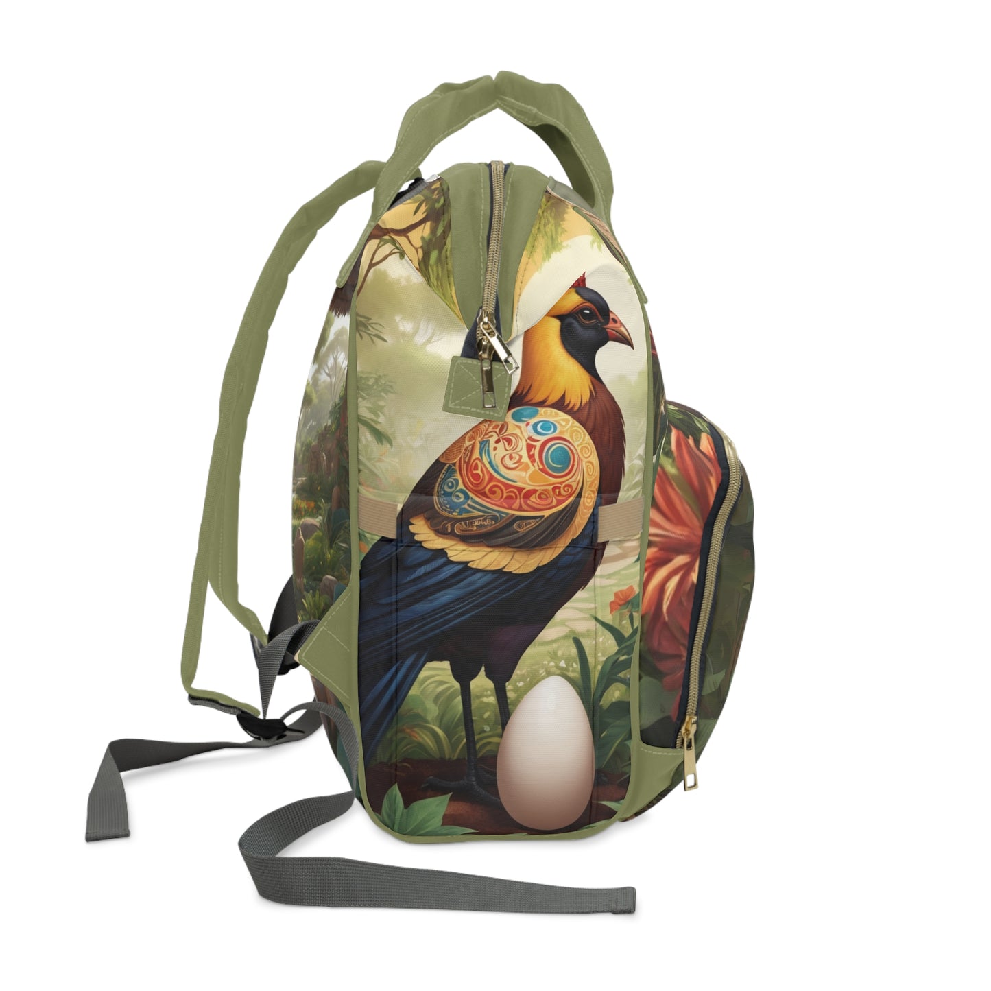 Girl Diaper Bag – Ghanaian Kente Sankofa Princess Edition