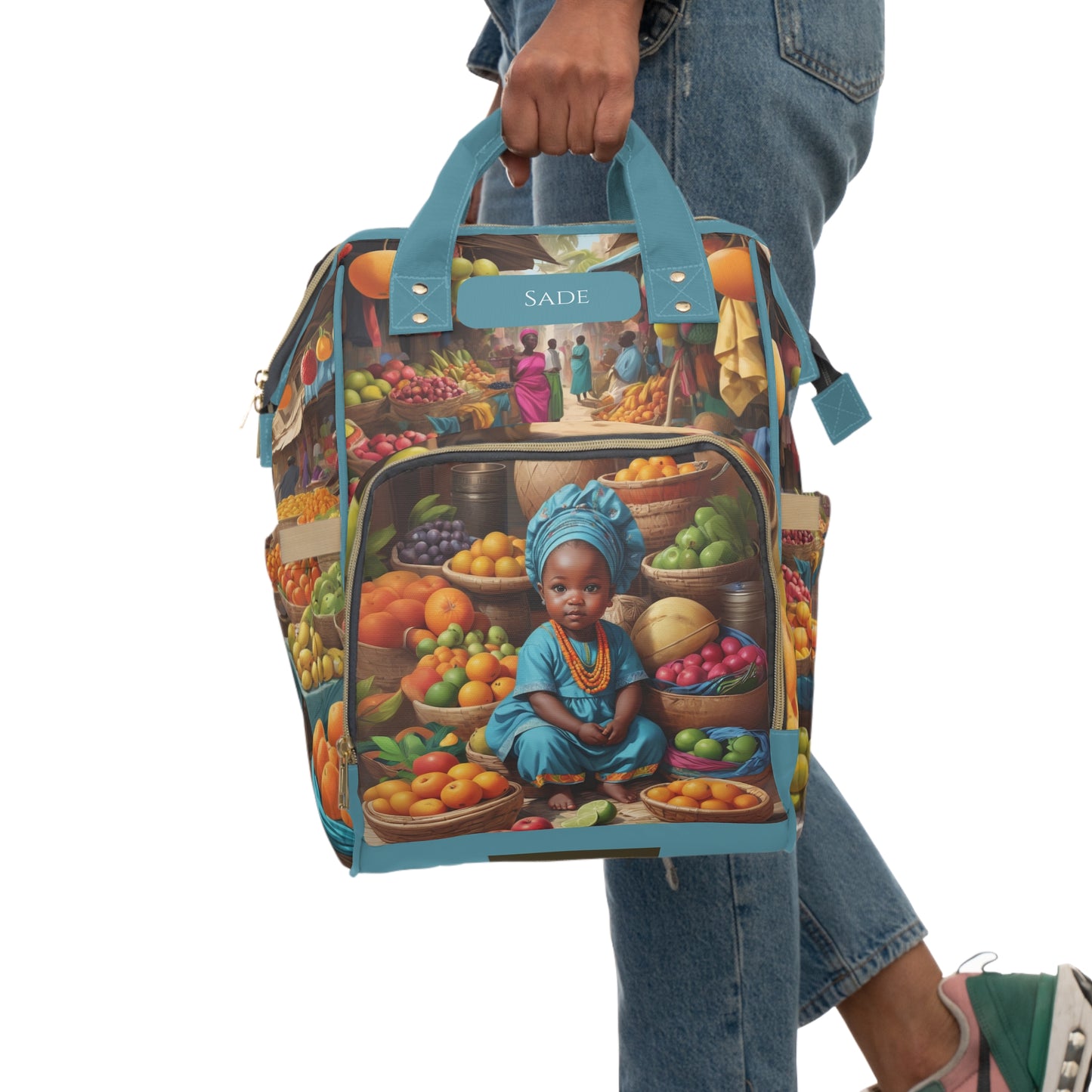 Girls African Diaper Bag – Yoruba Princess Sade