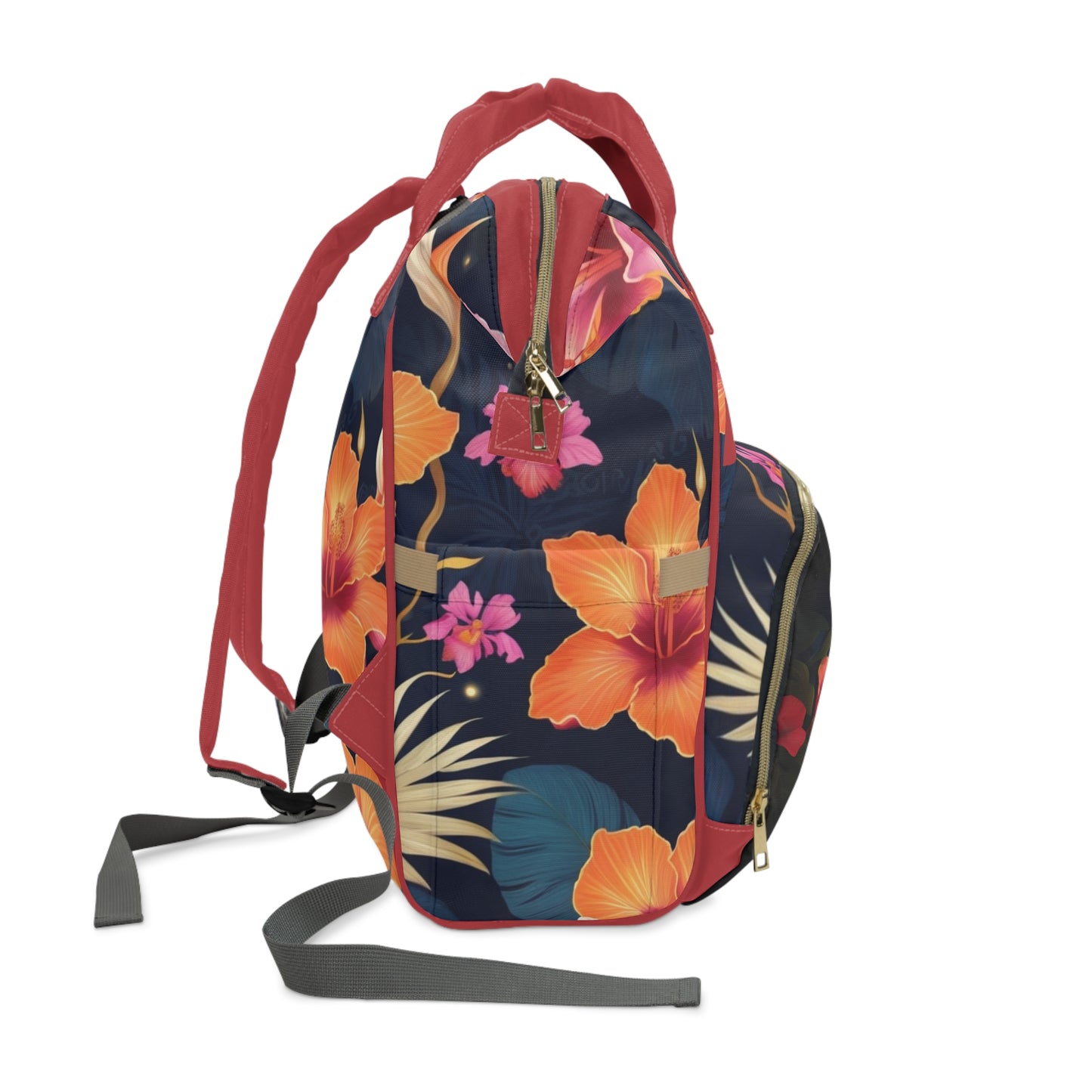 Girls Surinamese Backpack | Personalized Baby Girl Bag with Moon & Hibiscus Quote | Unique Cultural Baby Shower Gift