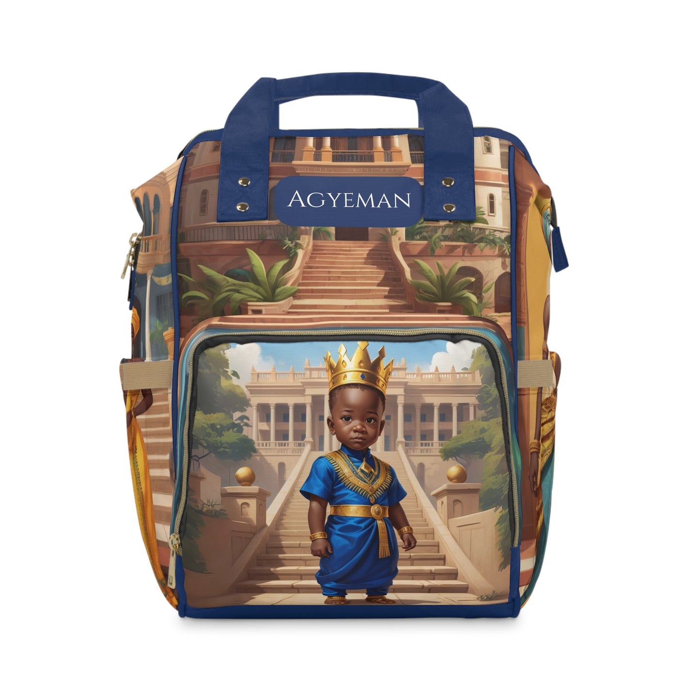 Boys Ghanaian Kente – Royal Throne Prince Diaper Bag (Agyeman Edition)
