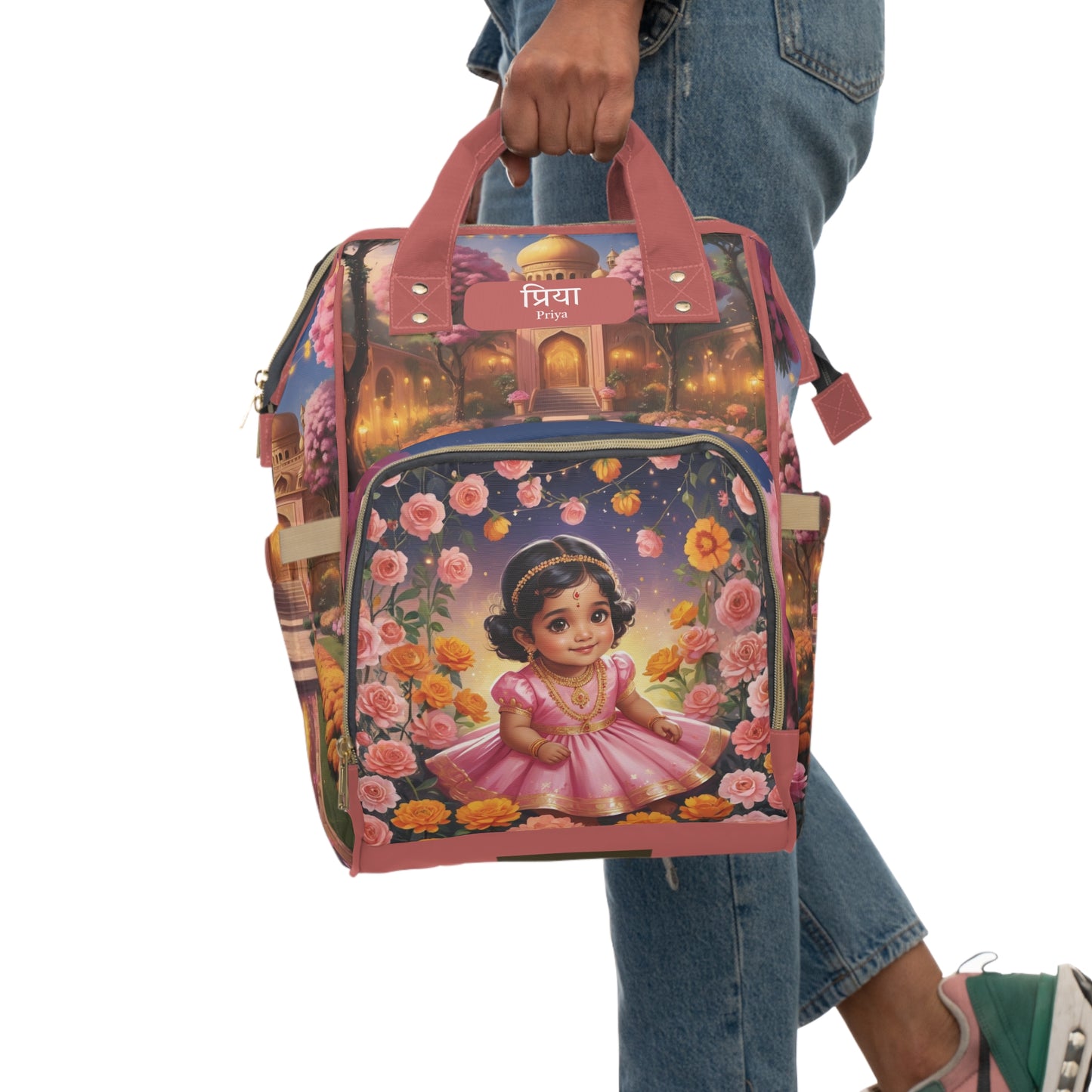 Priya India Baby Bag – Rose Garden Princess, Free Personalization