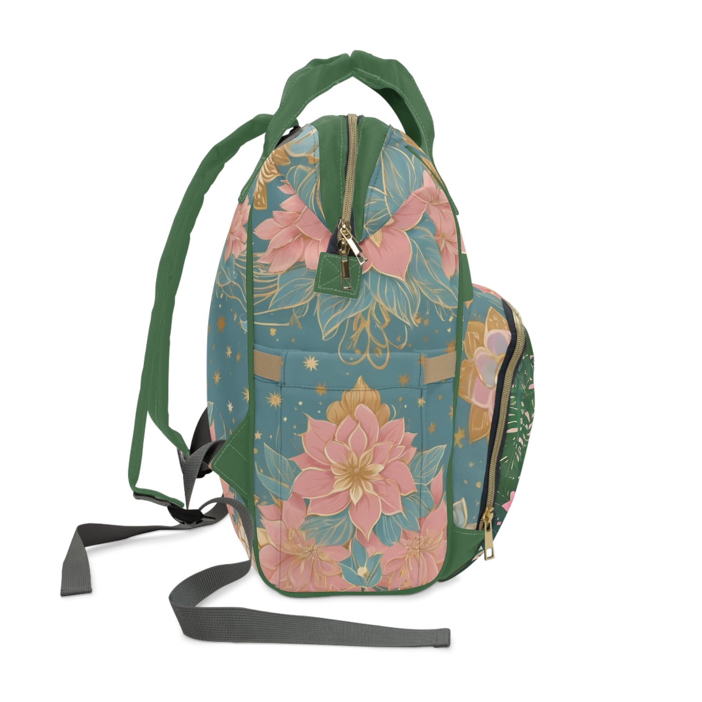 Girls Surinamese Backpack | Personalized Baby Girl Bag with Tropical Flowers & Quote | Unique Cultural Baby Shower Gift