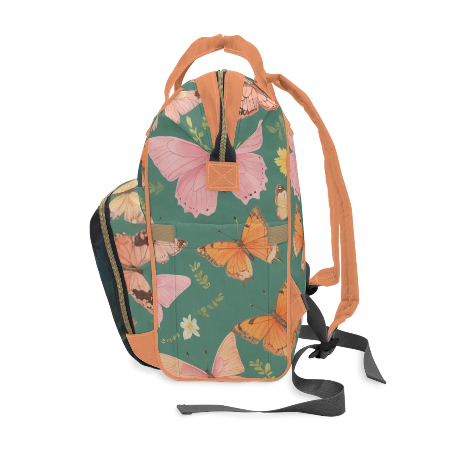 Girls Surinamese Backpack | Personalized Baby Girl Bag with Flower Crown & Butterfly Quote | Unique Cultural Baby Shower Gift