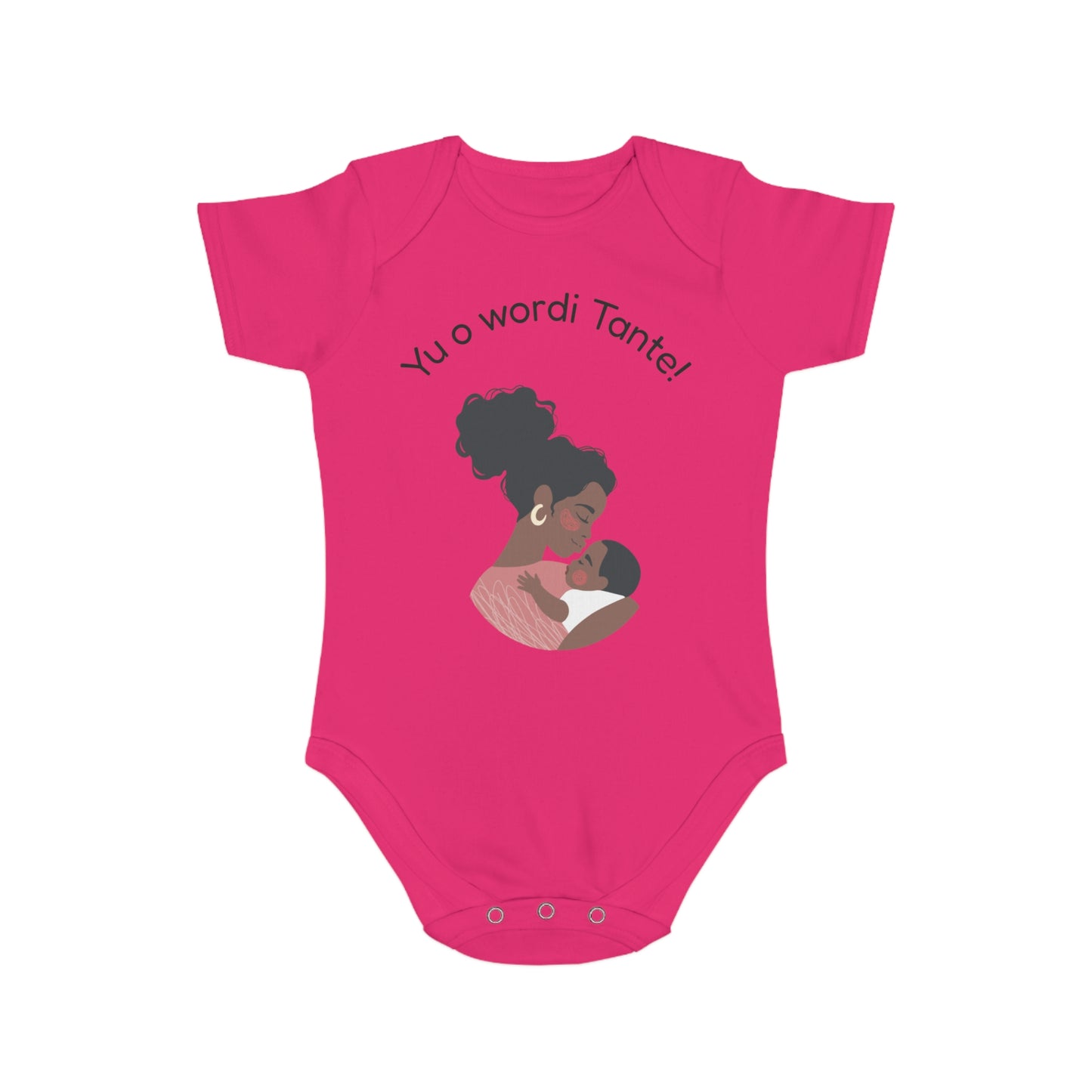 Baby Announcement Bodysuit Yu o wordi Tante