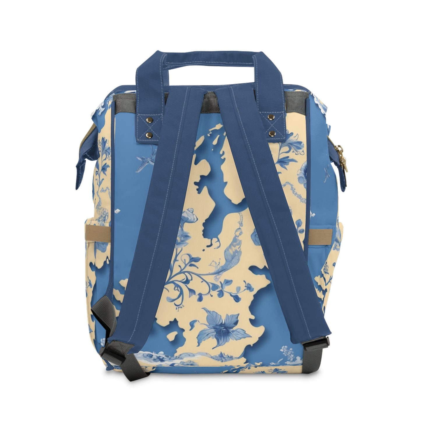 Boys Diaper Bag – Delft Blue Airplane Edition | Personalized Baby Backpack