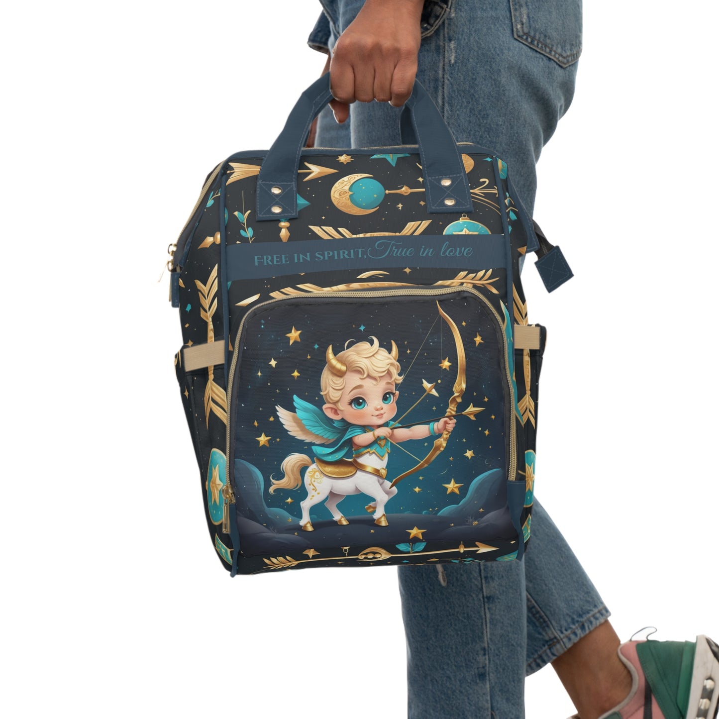 Boys Zodiac Backpack Sagittarius | Personalized Baby Boy Bag with Centaur & Zodiac Quote | Unique Astrology Baby Shower Gift