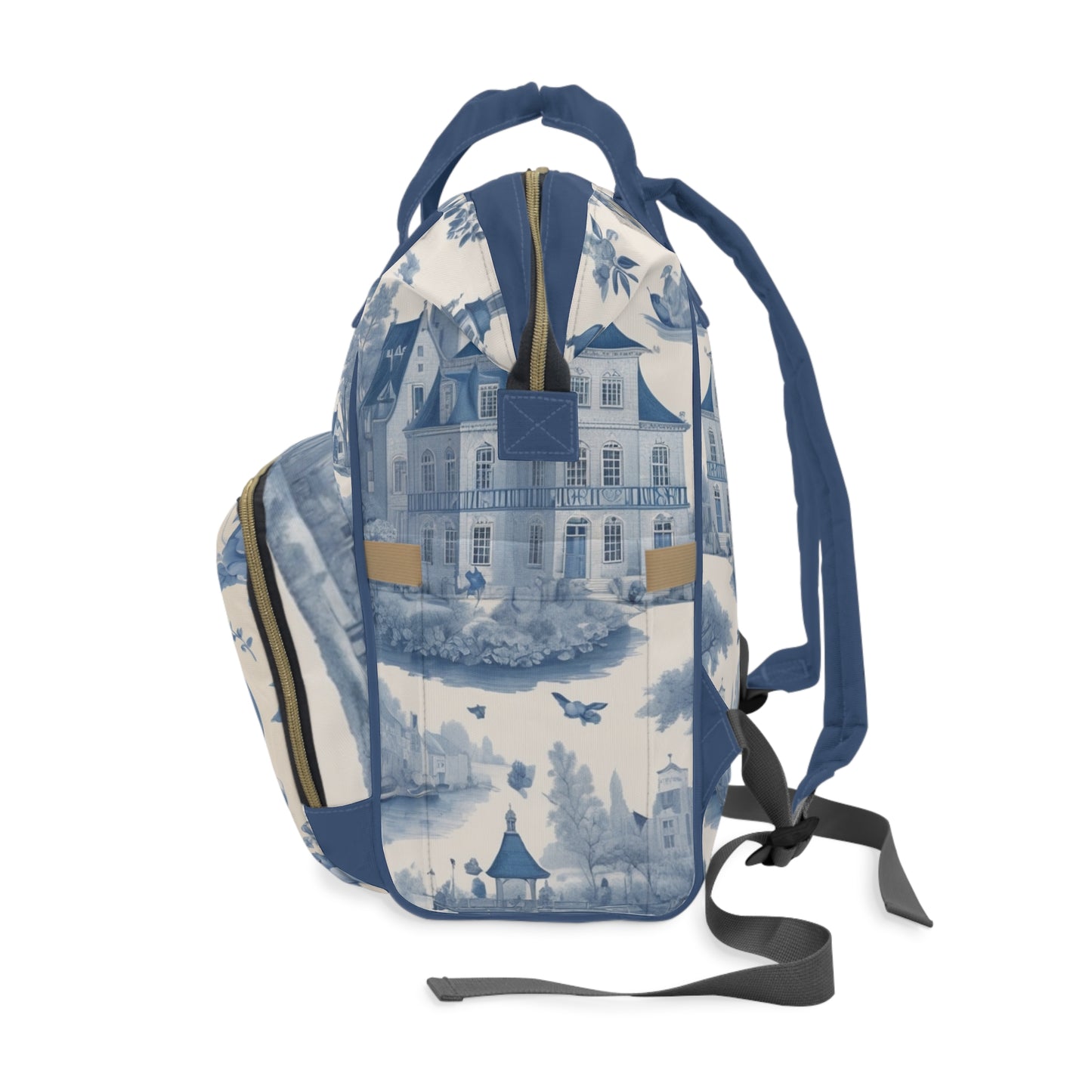 Boys Diaper Bag – Delft Blue Horse Edition | Personalized Baby Backpack