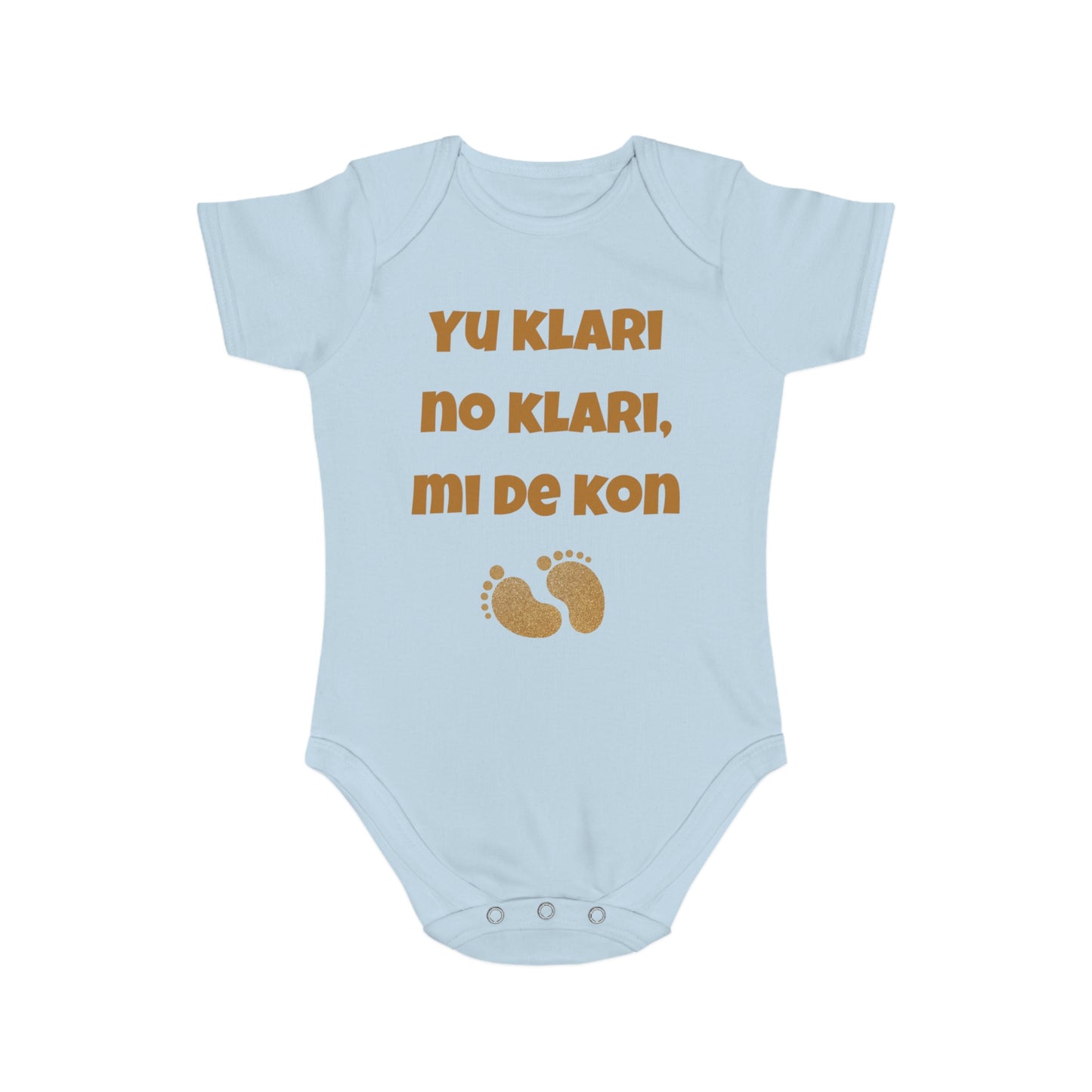 Surinamese Baby Announcement Romper – Yu klari no klari mi de kon – Funny Reveal