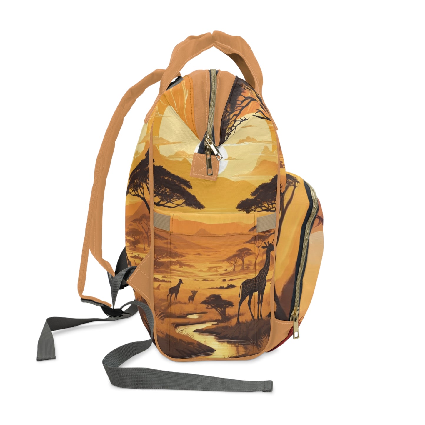 Girl Diaper Bag – Yoruba Princess Safari Edition | Personalized African Baby Backpack