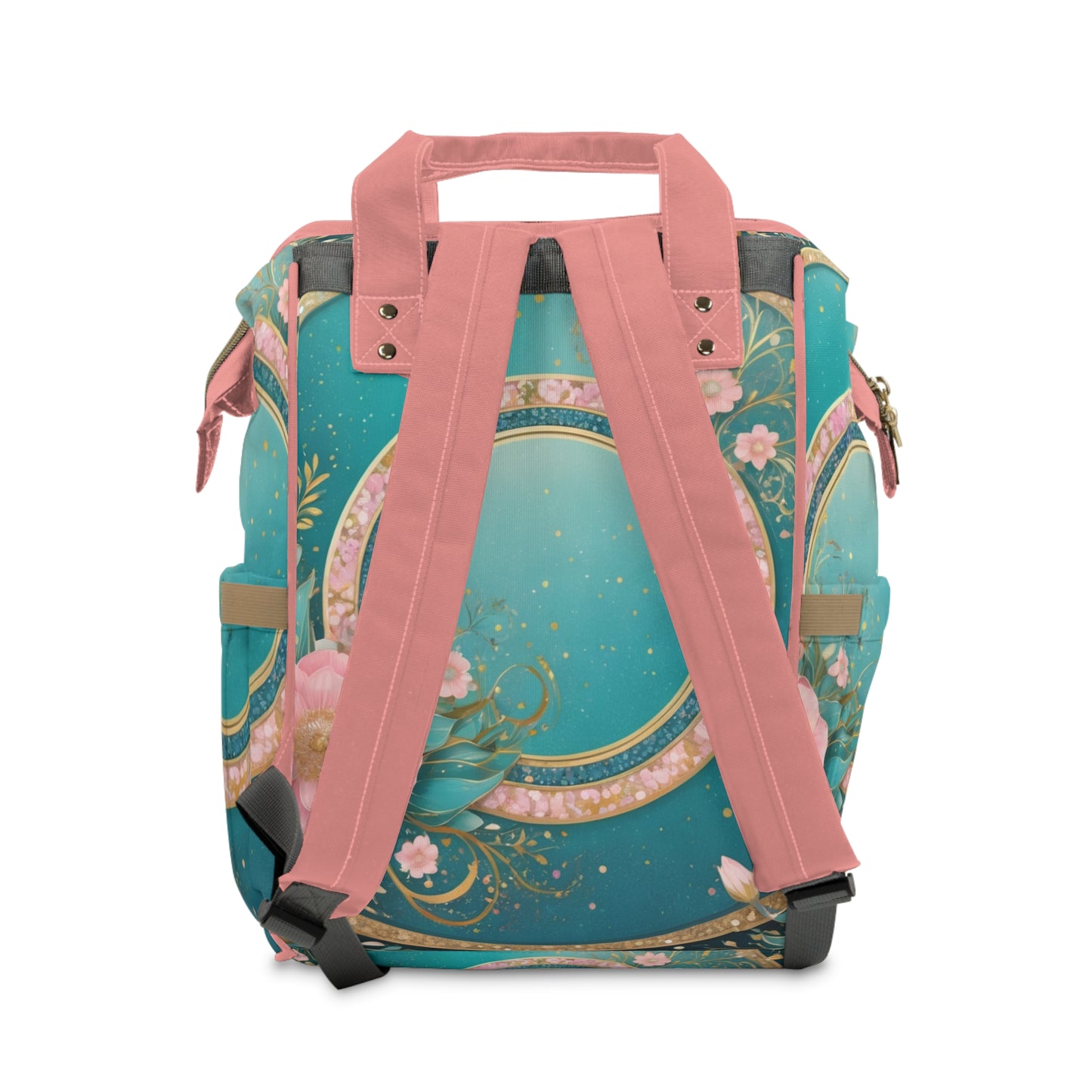 Girls Diaper Bag Personalized Persian | Baby Girl Backpack with Cute Goldfish | Unique Cultural Baby Shower Gift