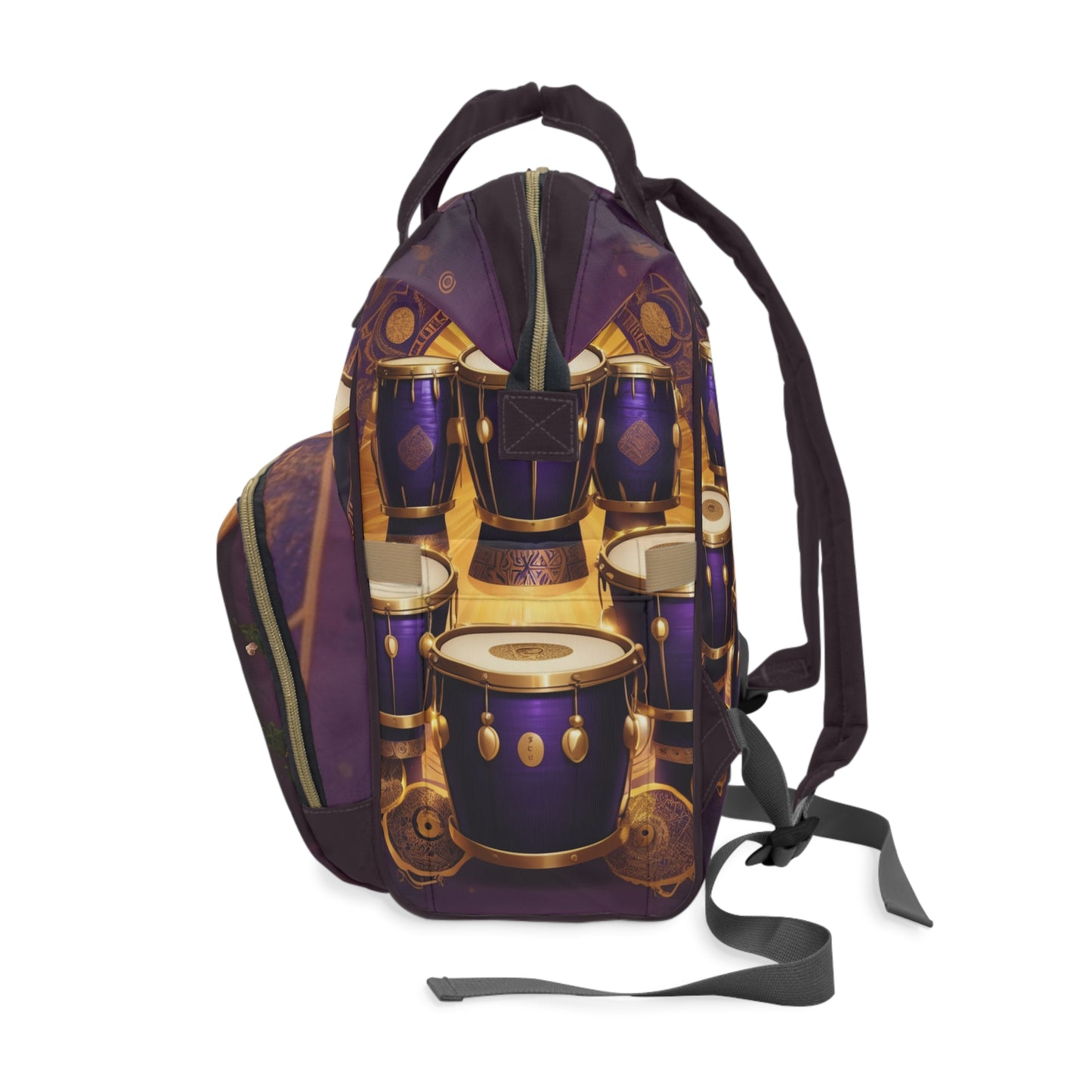 Adebola Yoruba Boys Diaper Bag – Royal Purple & Gold