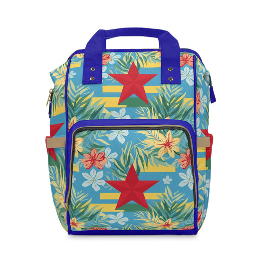 Girls Diaper Bag Personalized Aruba Baby Bag Tropical Flag Waterproof Backpack