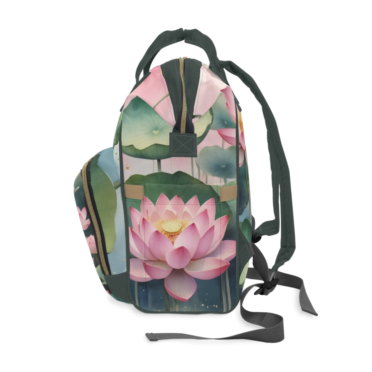 Girls Diaper Bag Personalized | Chinese Lotus Blossom Baby Bag