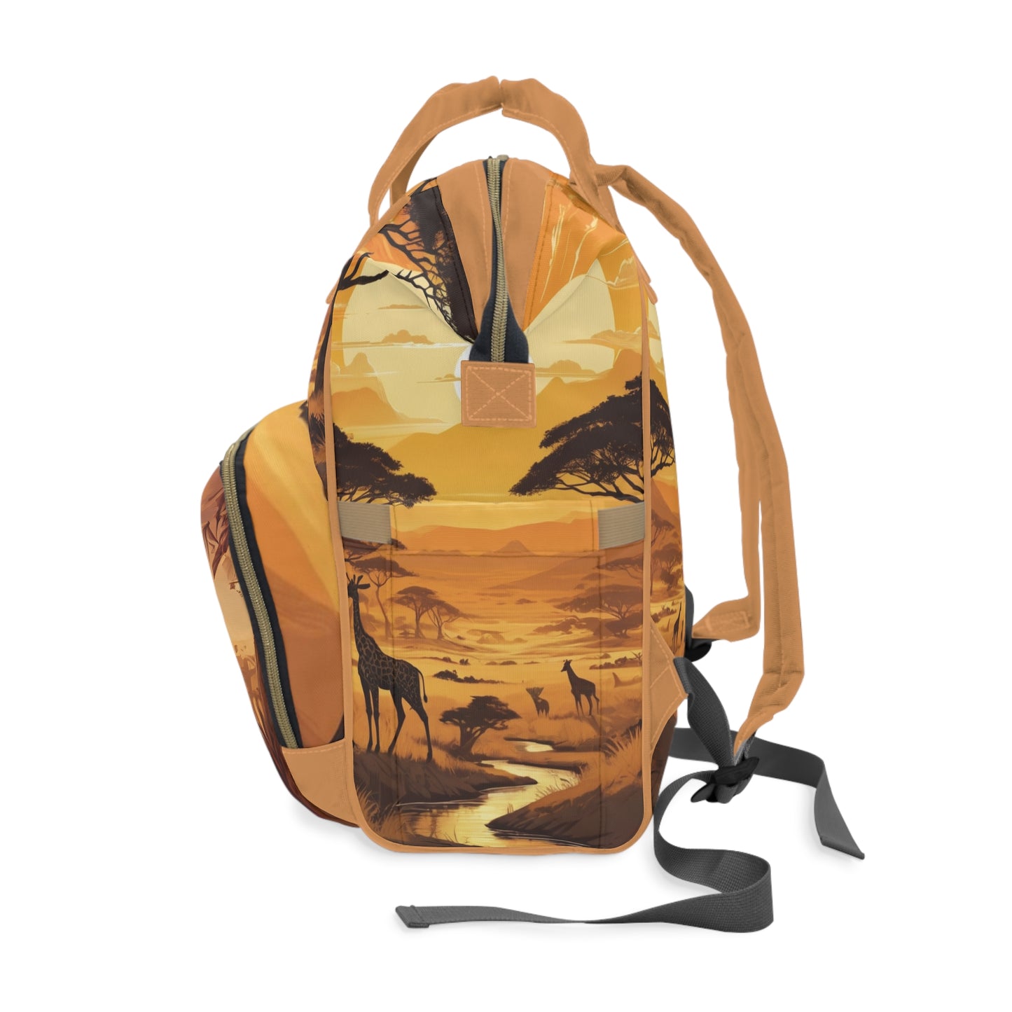 Girl Diaper Bag – Yoruba Princess Safari Edition | Personalized African Baby Backpack