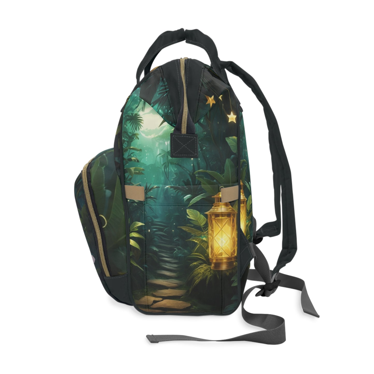 Boys Diaper Backpack Surinam Jungle Spirit | Personalized Baby Boy Bag with Forest Guardian & Quote | Unique Surinamese Baby Shower Gift