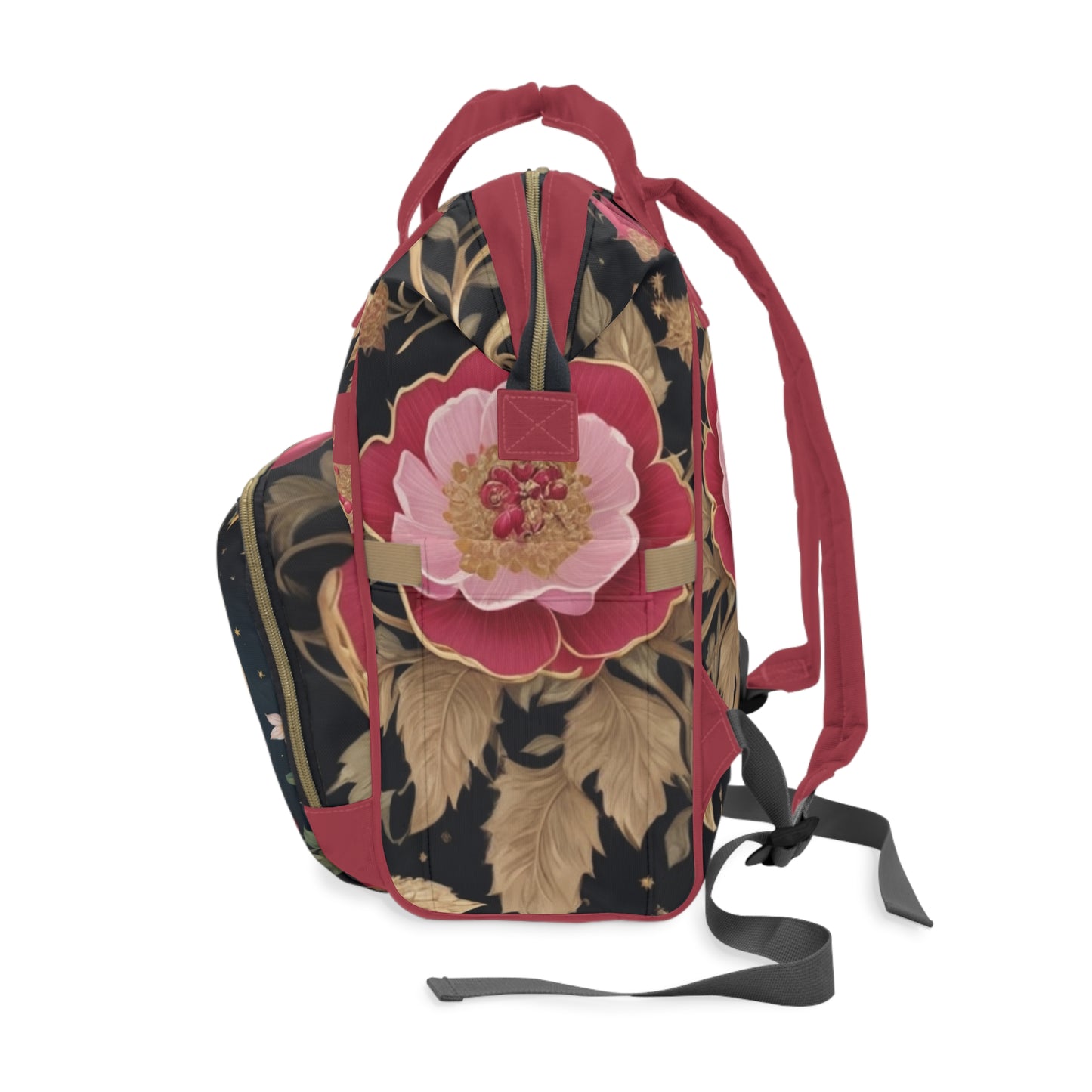 Girls Baby Bag  Persian Floral with Golden Pomegranate & Farsi Quote