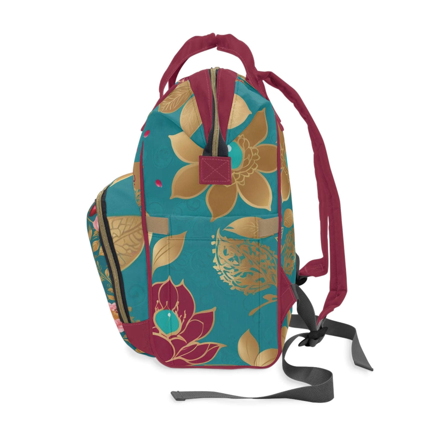 Girls Diaper Bag Personalized Persian | Baby Girl Backpack with Floral Design | Unique Cultural Baby Shower Gift