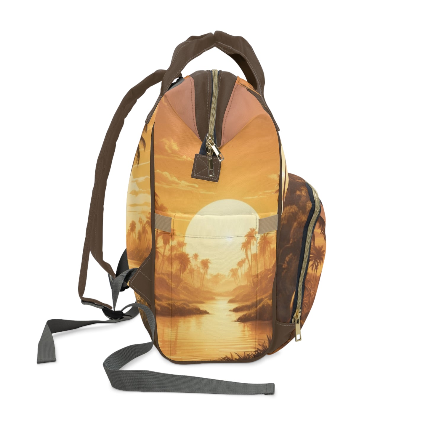 Boys Diaper Bag Personalized Arabic Baby Bag Noor Hayati My Light Sunset Palm Design