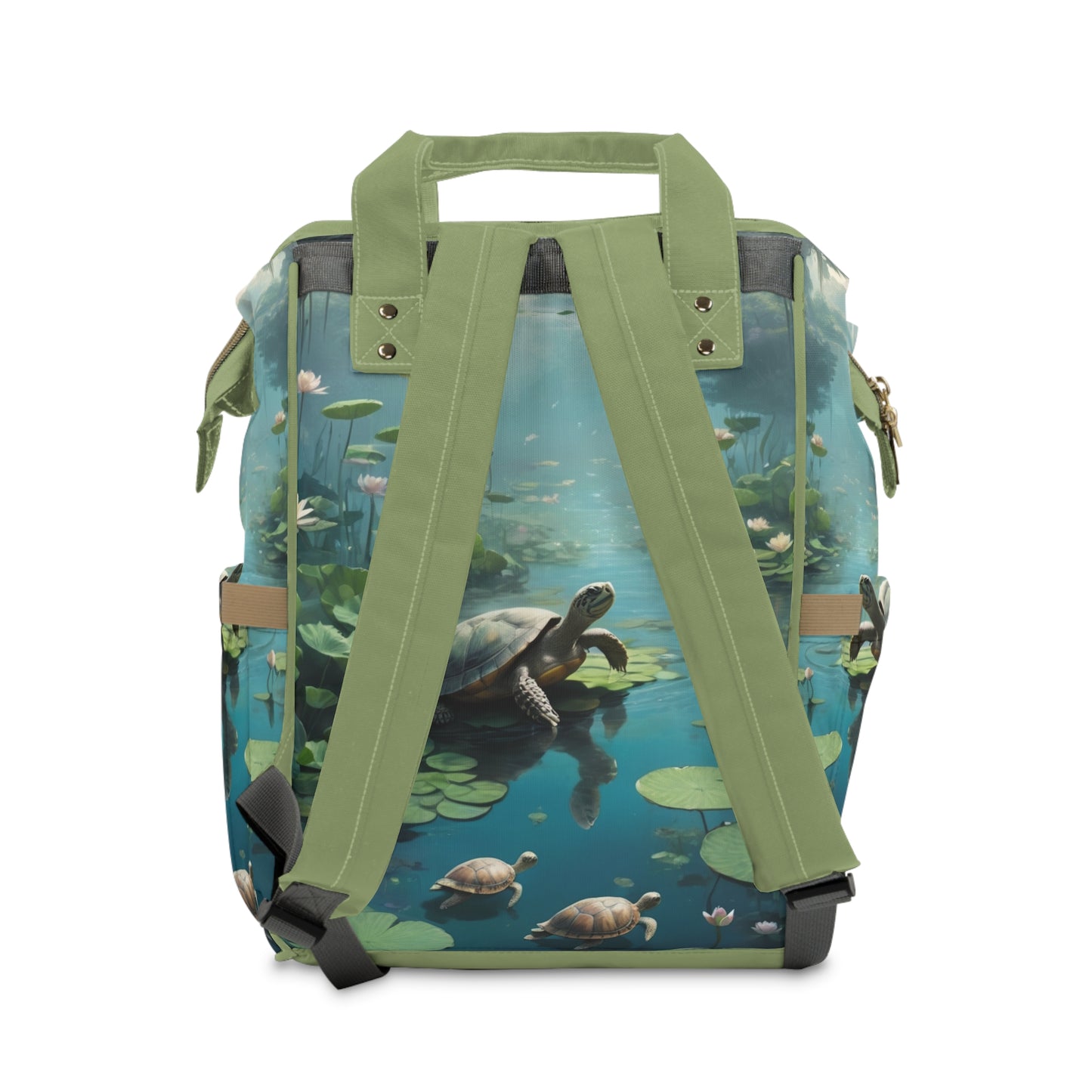 Girl Diaper Bag – Ghanaian Kente Turtle Princess Edition