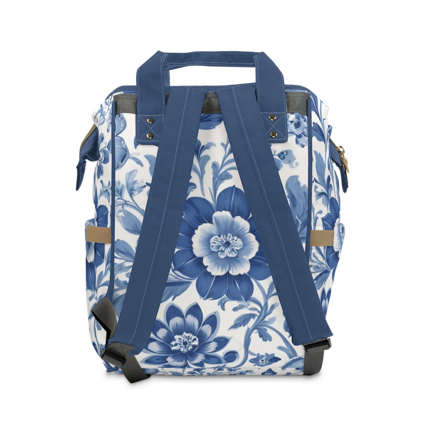 Boys Diaper Bag – Delft Blue Train Edition | Personalized Baby Backpack