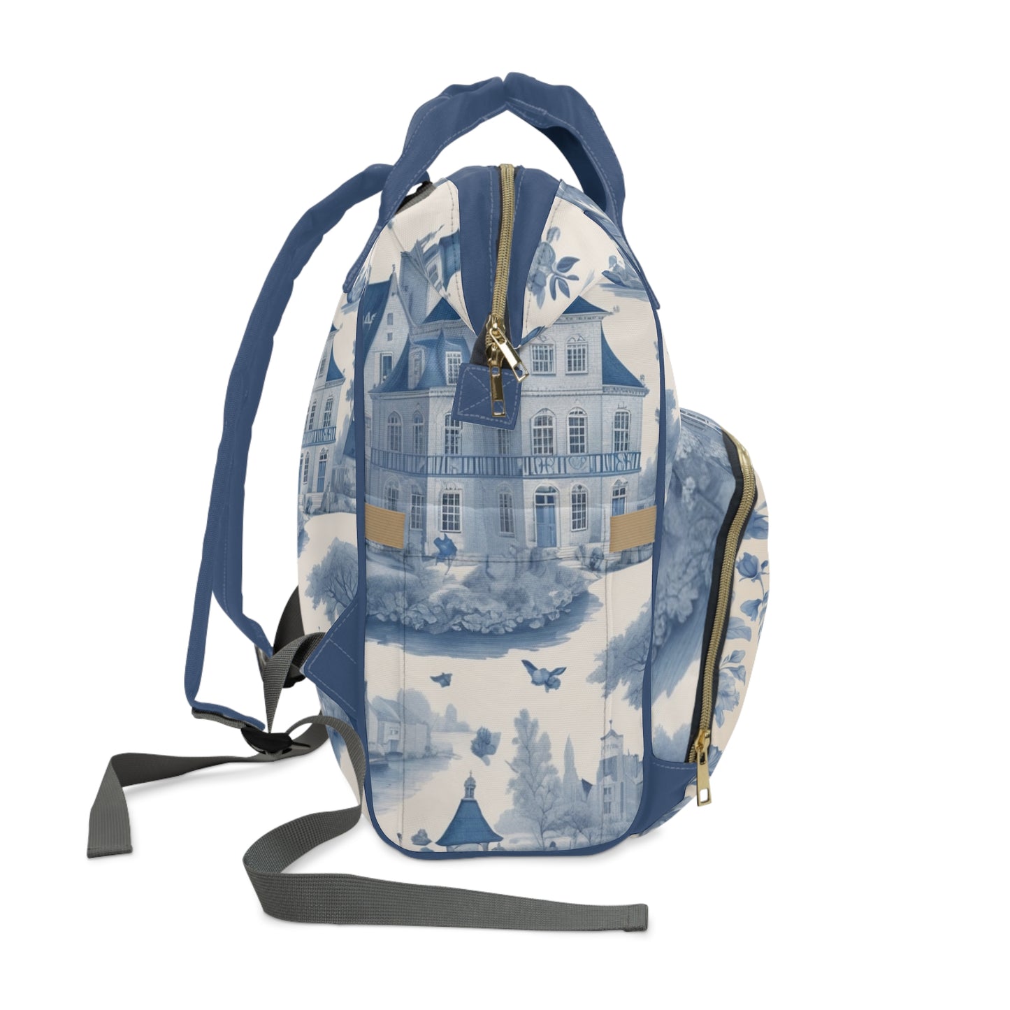 Boys Diaper Bag – Delft Blue Horse Edition | Personalized Baby Backpack