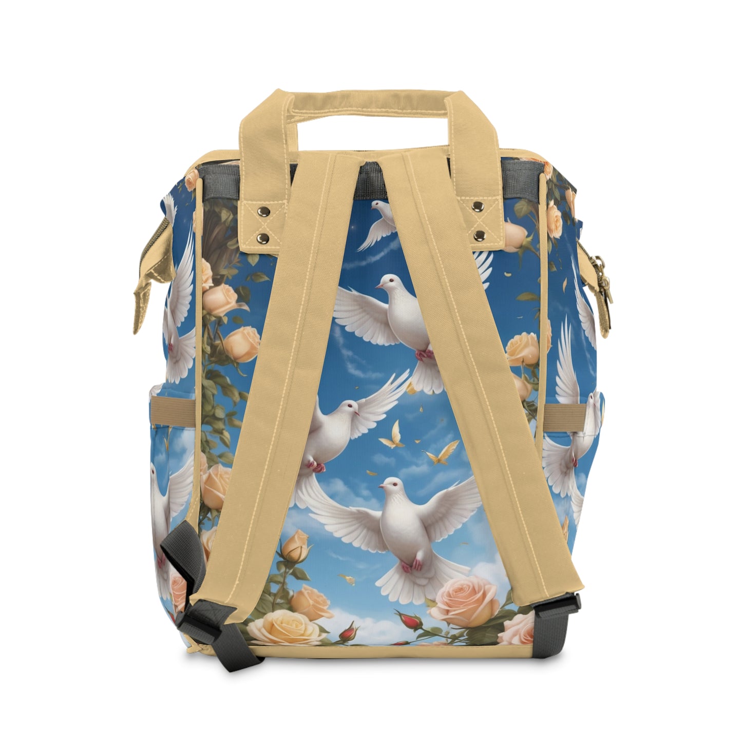 Girl Diaper Bag – Ghanaian Kente Dove Princess Edition