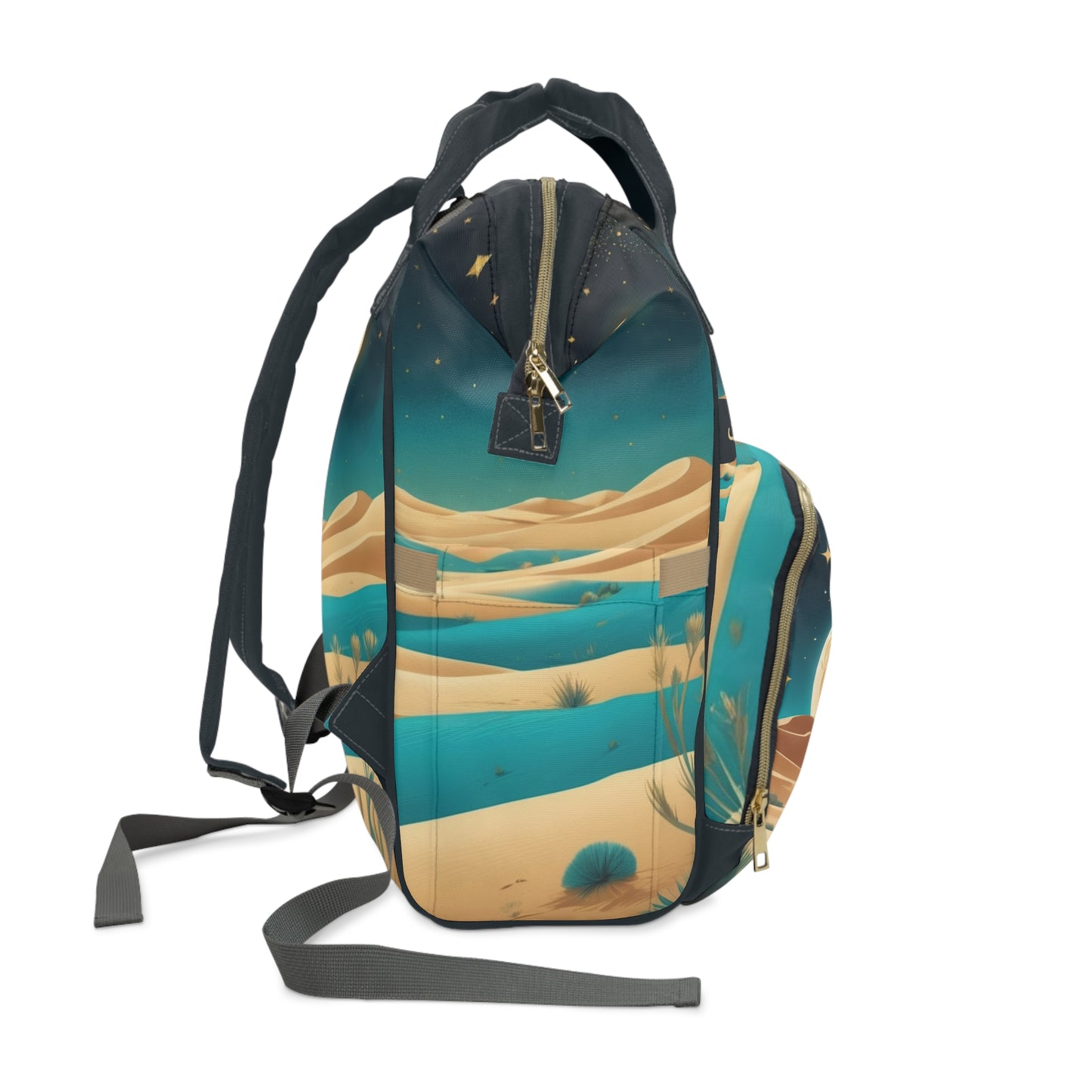 Boys Diaper Bag Personalized Persian | Baby Boy Backpack with Farsi Desert Tent and Adventure Quote | Unique Cultural Baby Shower Gift