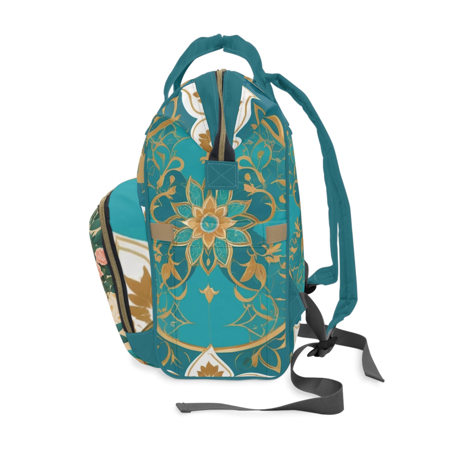 Boys Diaper Bag Personalized Persian | Baby Boy Backpack with Farsi Fountain and Smile Quote | Unique Cultural Baby Shower Gift