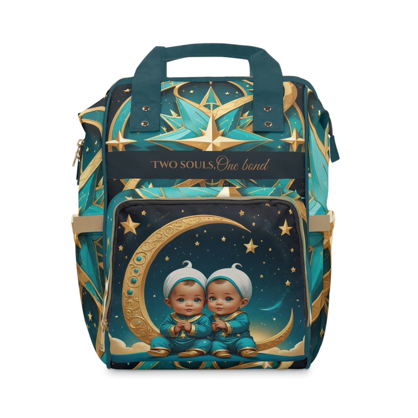 Boys Zodiac Backpack Gemini | Personalized Baby Boy Bag with Twins & Zodiac Quote | Unique Astrology Baby Shower Gift