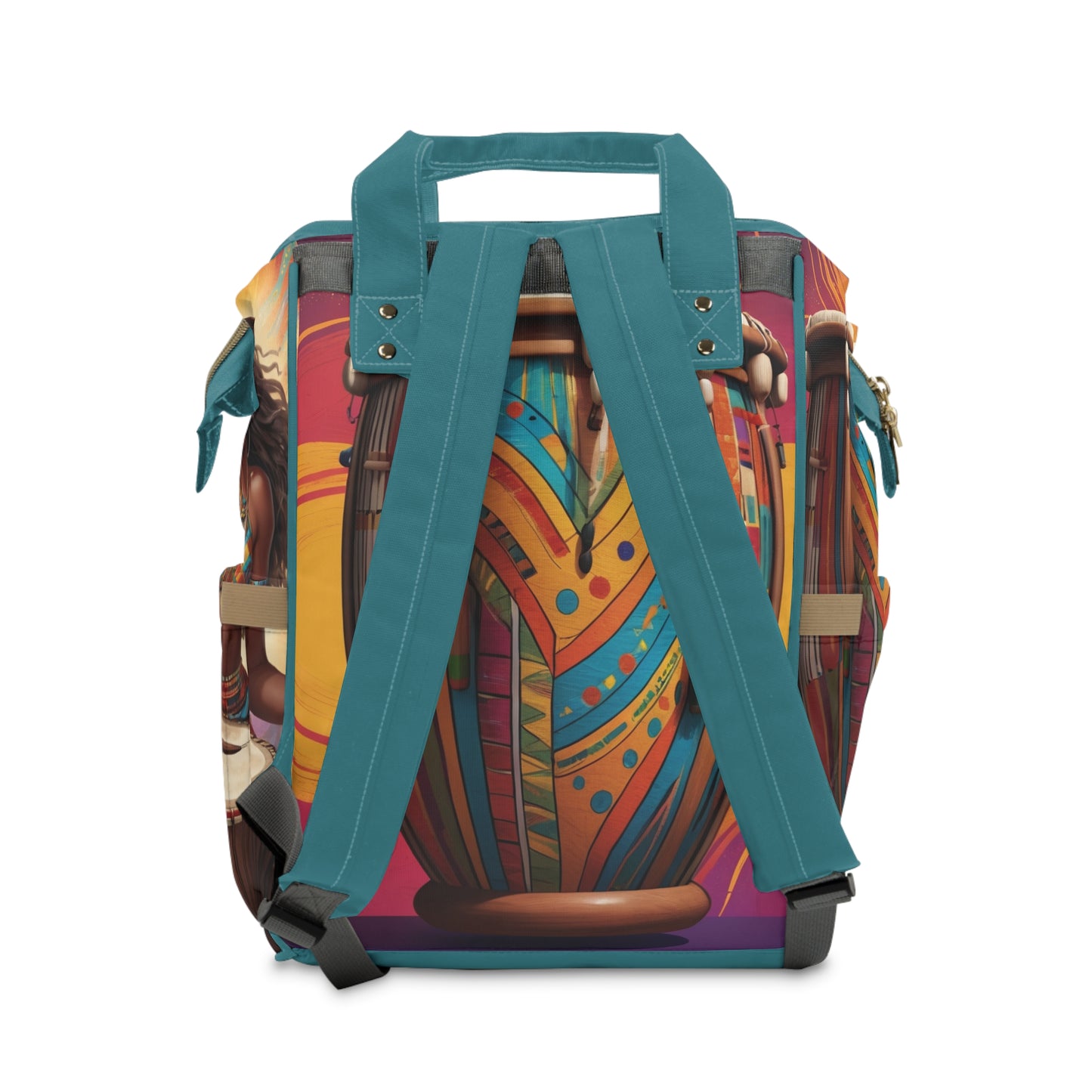 Girls African Diaper Bag – Yoruba Drum Princess Kehinde