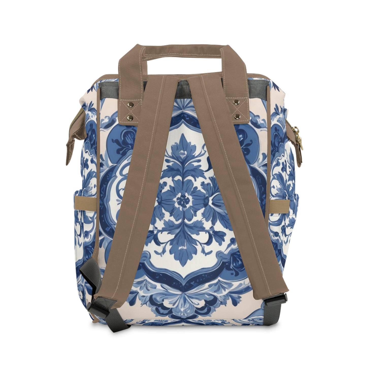 Boys Diaper Bag – Delft Blue Teddy Bear Edition | Personalized Baby Backpack