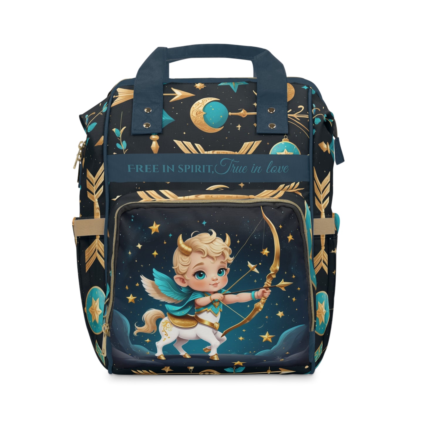 Boys Zodiac Backpack Sagittarius | Personalized Baby Boy Bag with Centaur & Zodiac Quote | Unique Astrology Baby Shower Gift
