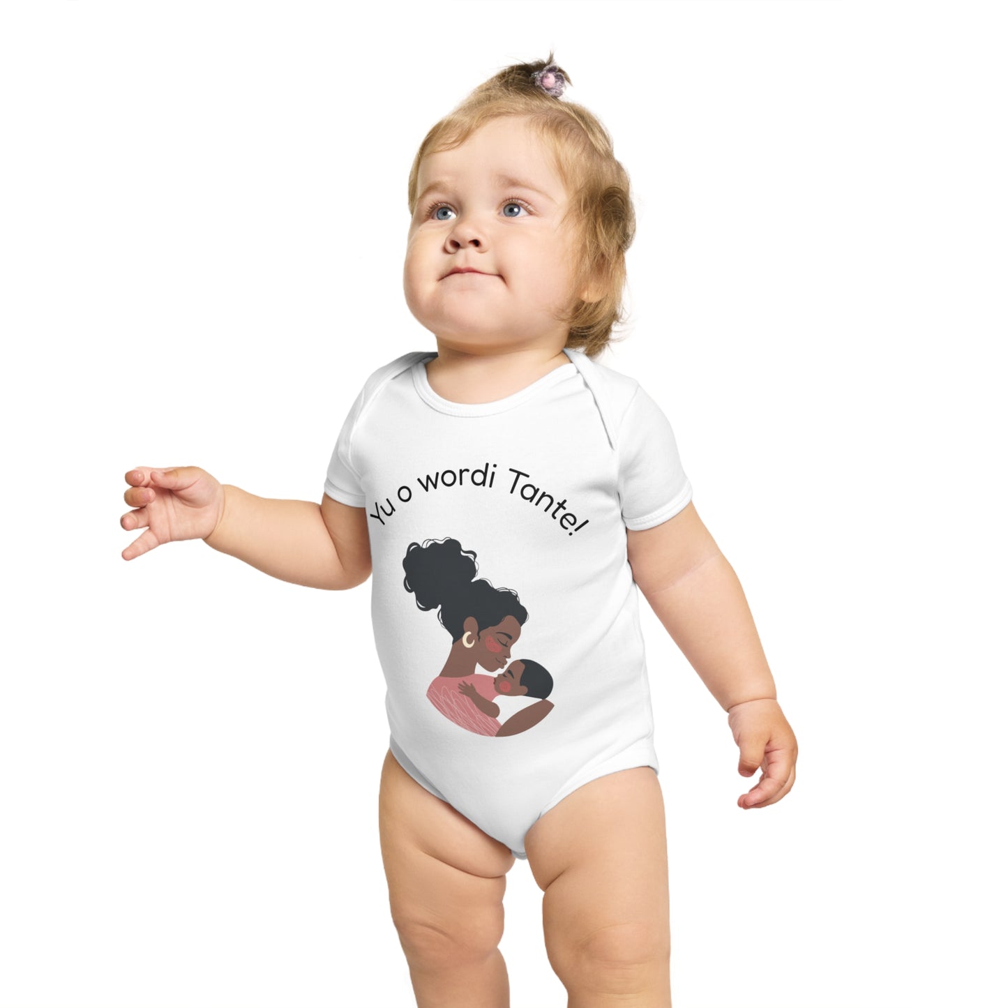 Baby Announcement Bodysuit Yu o wordi Tante