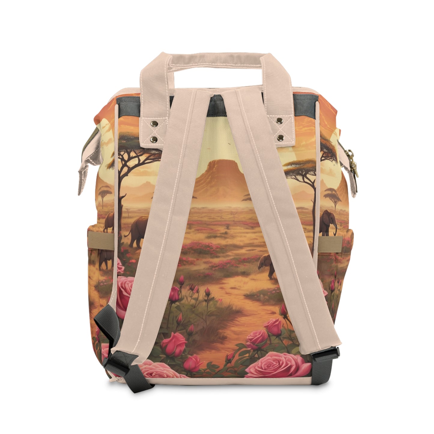 Girl Diaper Bag – Ghanaian Kente Lion Princess Edition