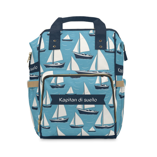 Boys Diaper Bag Personalized Aruba Baby Bag Sailboat Ocean Breeze Waterproof Backpack
