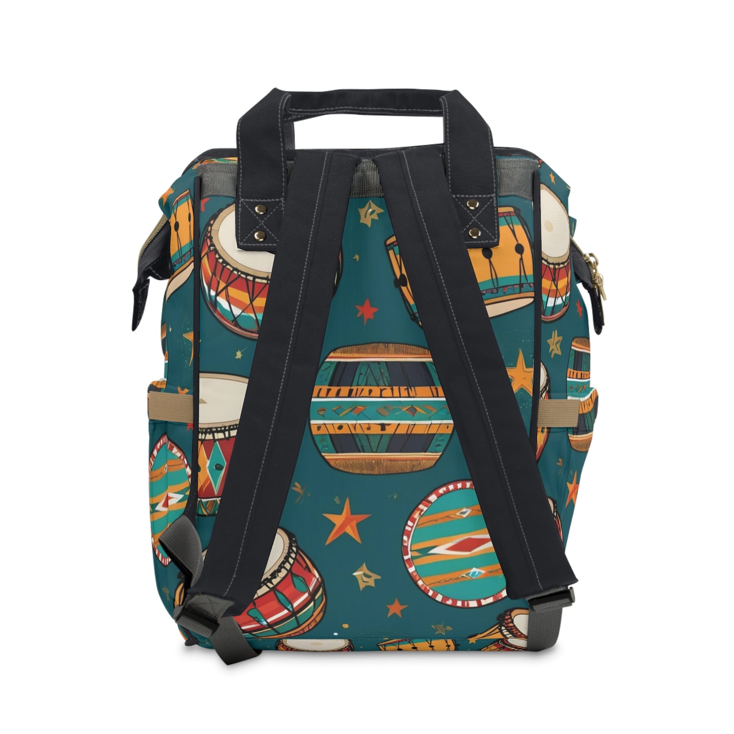 Boys Surinamese Backpack | Personalized Baby Boy Bag with Drum & Moonlight Quote | Unique Cultural Baby Shower Gift