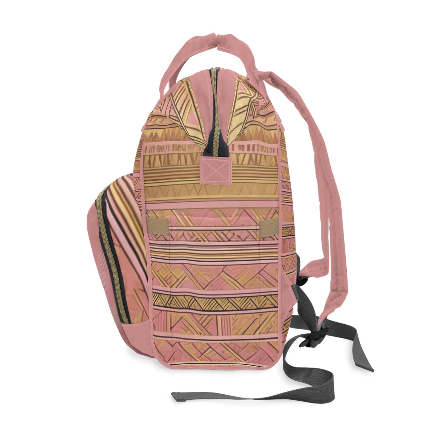 Girl Diaper Bag – Ghanaian Kente Heart Princess Edition