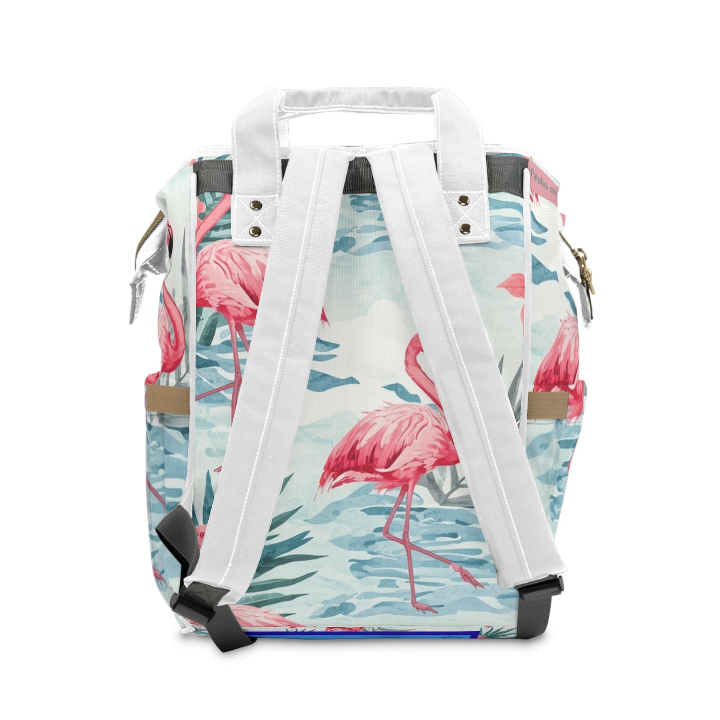 Girls Diaper Bag Personalized Aruba Baby Bag Patatia Chikitu Little Potato Big Island Dream Tropical Flamingo Design