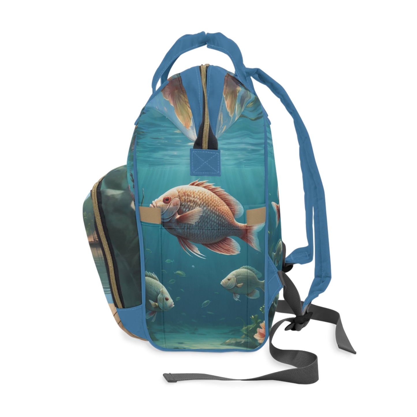 Girl Diaper Bag – Ghanaian Kente Ocean Princess Edition