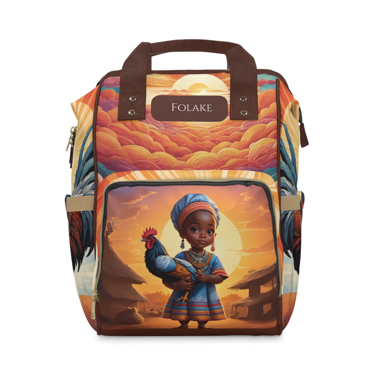 Girls African Diaper Bag – Yoruba Princess Folake